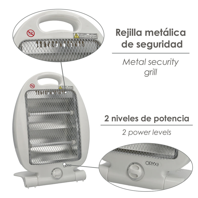 Estufa radiante pie oscilante 400 / 800w