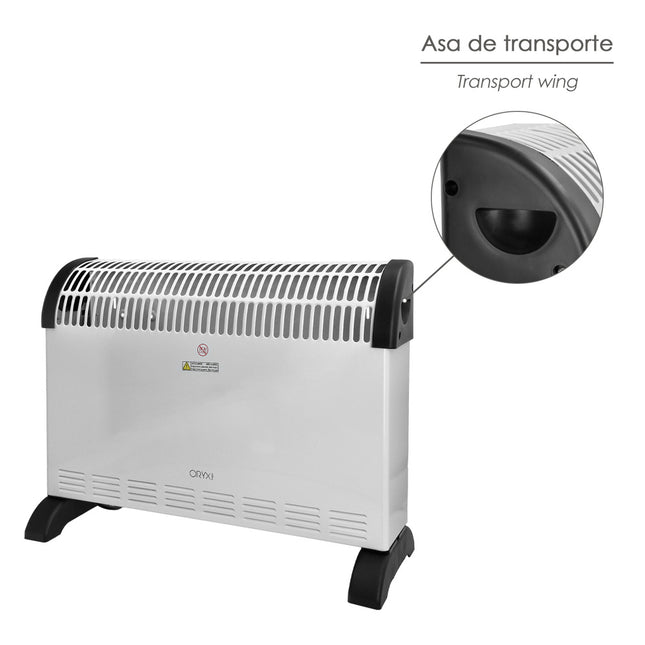 Termoconvector de suelo potencia de 750 / 1250 / 2000w