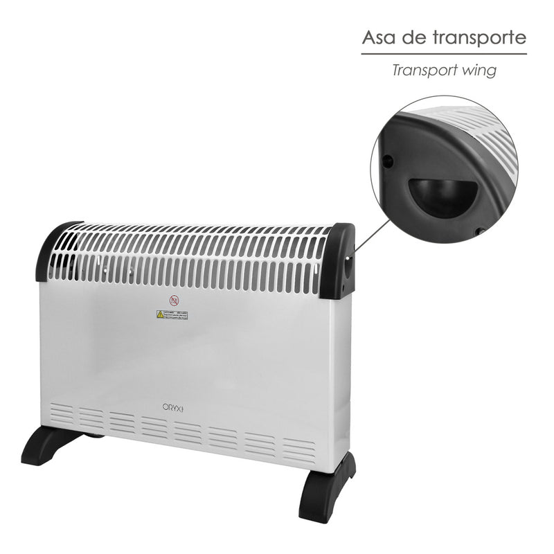 Termoconvector de suelo potencia de 750 / 1250 / 2000w