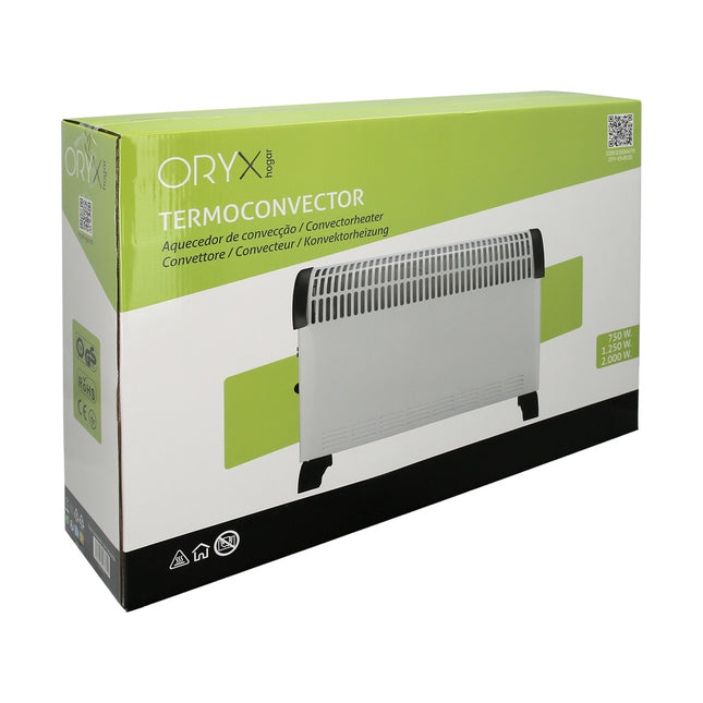 Termoconvector de suelo potencia de 750 / 1250 / 2000w