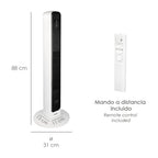 Calefactor termoventilador ceramico oscilante torre 1000 / 2000 w. Altura 88 cm