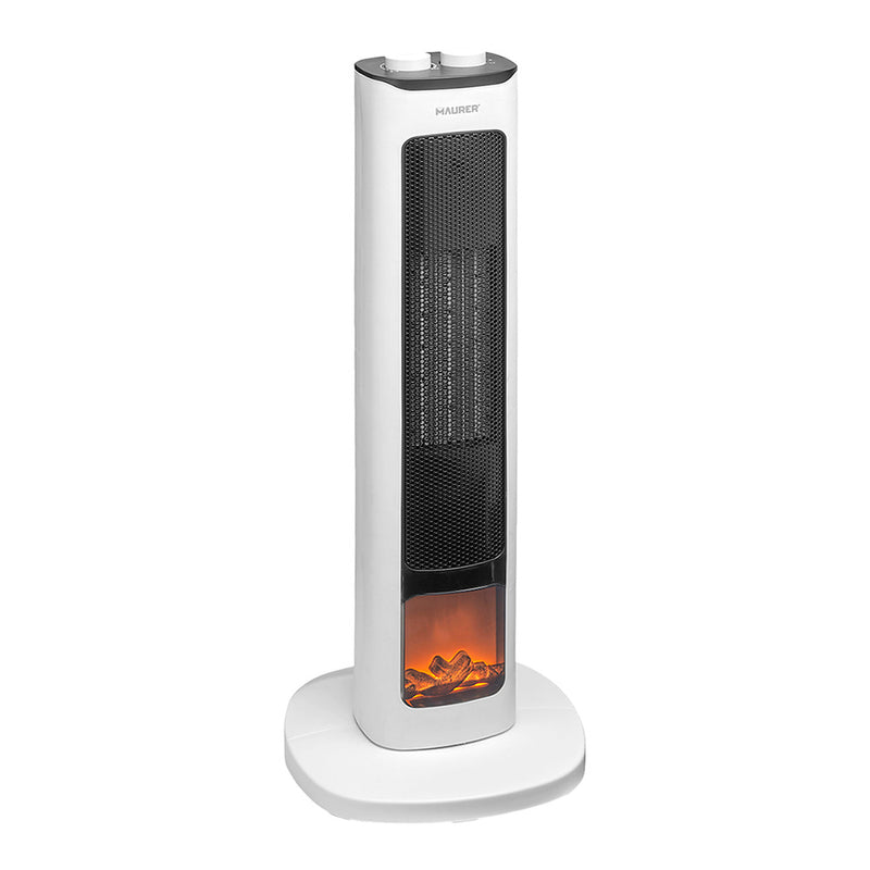 Calefactor ceramico PTC torre efecto llama 2000 watt. oscilante. termoventilador electrico