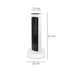 Calefactor cerámico ptc torre efecto llama 2000 watt. Oscilante. Termoventilador eléctrico