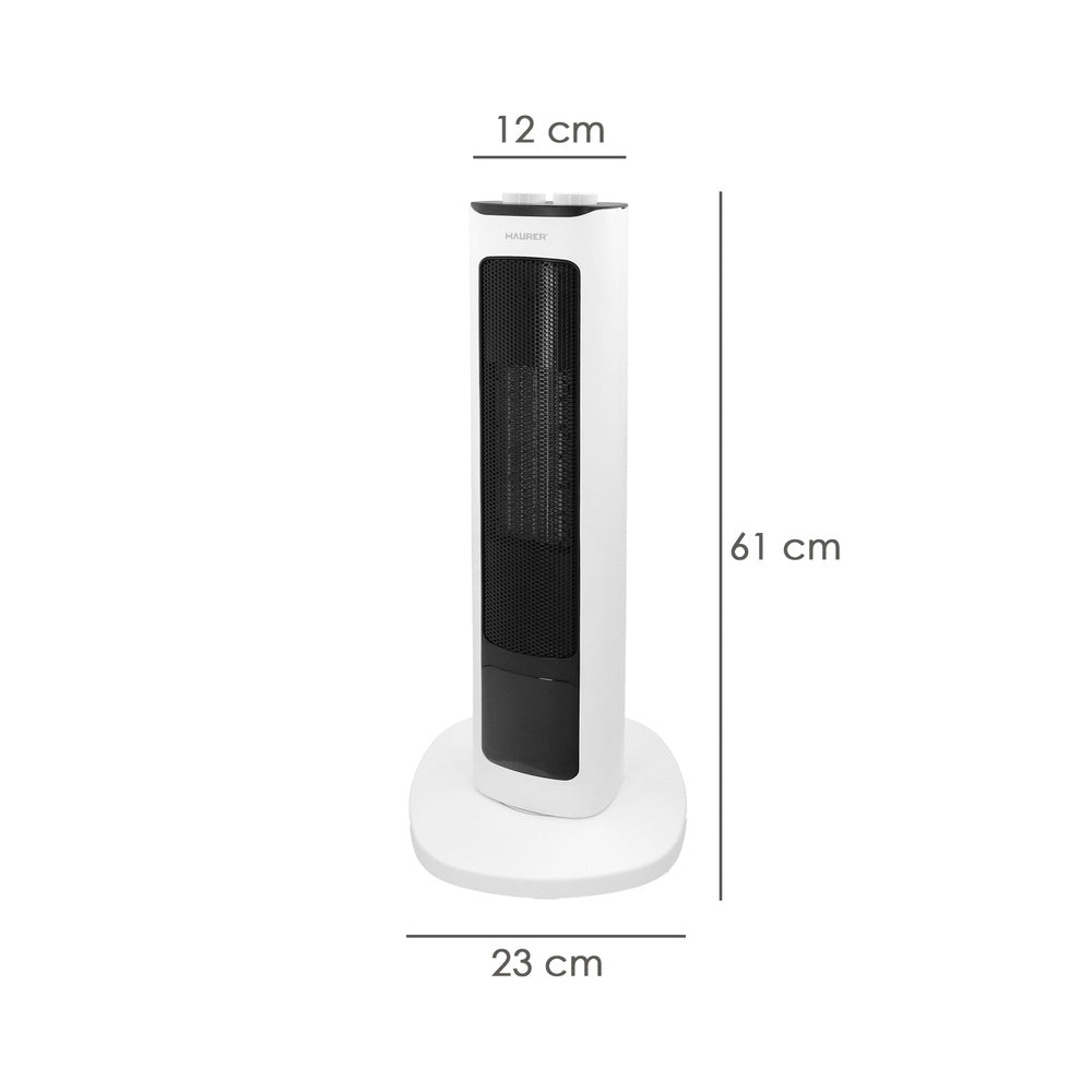2000W PTC Ceramic Tower Heater with Flame Effect. Oscillating. Electric fan heater