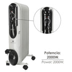 Radiador aceite 2000w 9 elementos