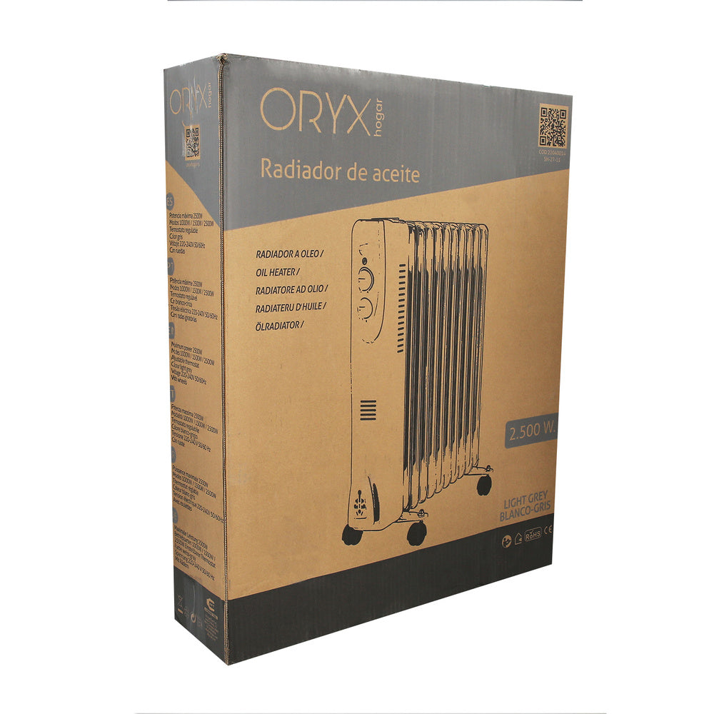 2500w 11-element oil-filled radiator