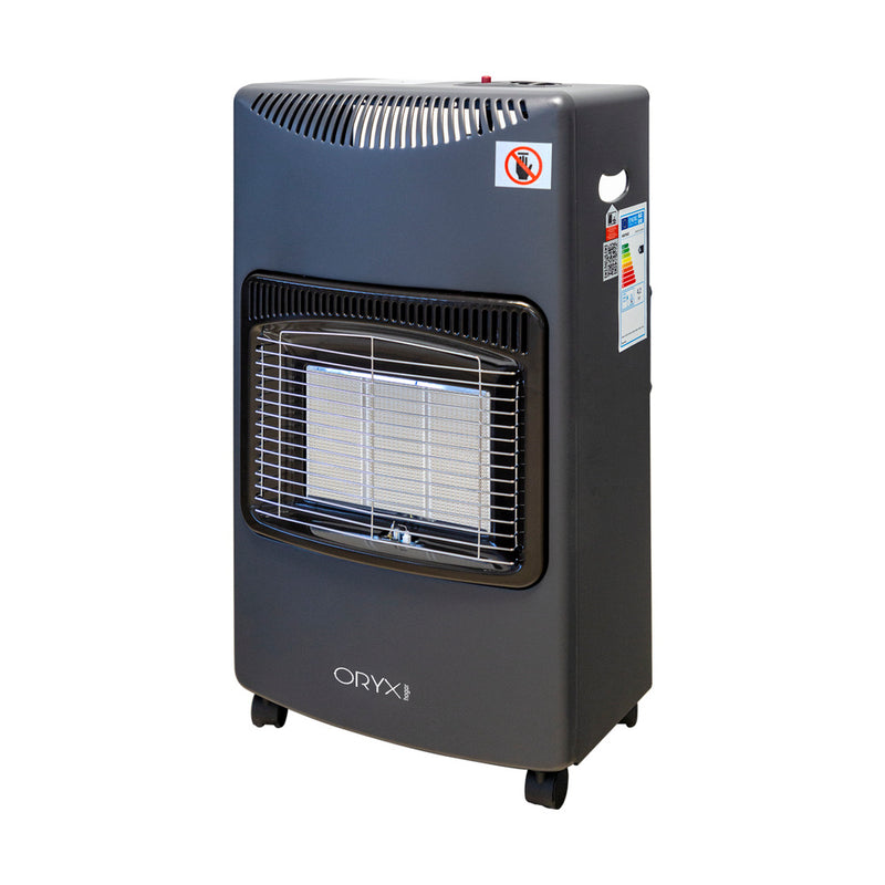 Estufa gas infrarroja cerámica 4,5 kw. 3 potencias, triple sistema de seguridad, con ruedas, encendido piezo-electrico