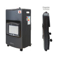 Estufa gas infrarroja cerámica 4,5 kw. Plegable 3 potencias, triple sistema de seguridad, con ruedas, encendido piezo-electrico