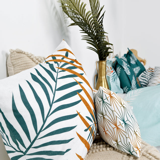 Foliage mint Funda de cojín 50x50 + 50x30 cm