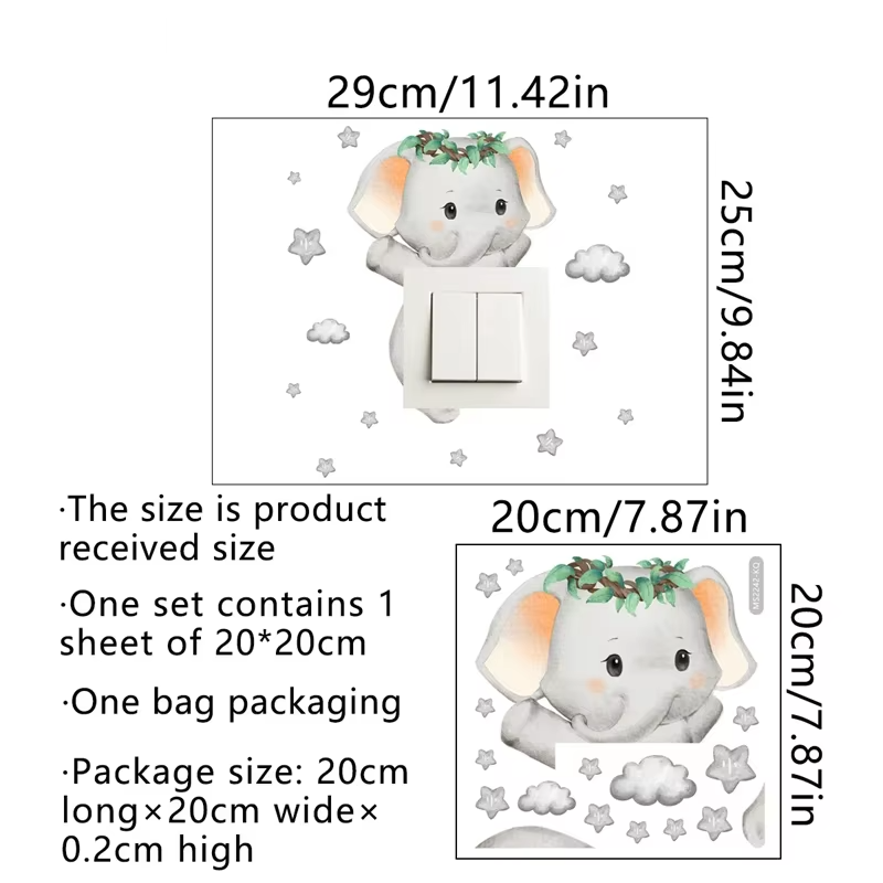 Pegatina para interruptor de animales de dibujosAdhesivos