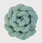 Cotton crib bumper braid, 210 cm, mint color