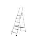 Escalera aluminio 6 peldaños plegable, uso doméstico, antideslizante, ligera y resistente