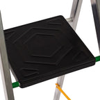 Escalera aluminio 7 peldaños plegable, uso doméstico, antideslizante, ligera y resistente