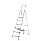 Escalera aluminio 7 peldaños plegable, uso doméstico, antideslizante, ligera y resistente
