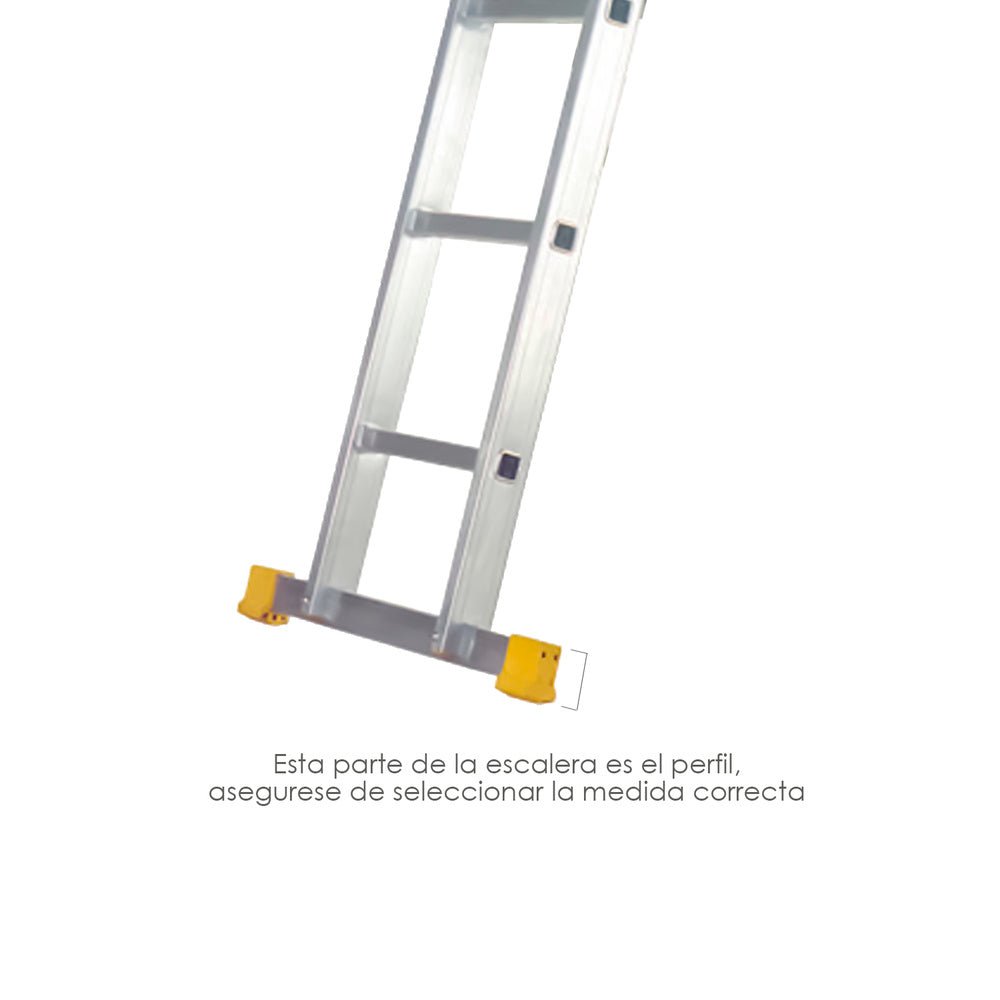 Stair rung cap for 2 and 3-section ladders / multi-position ladder with 58 mm profile 2019 version