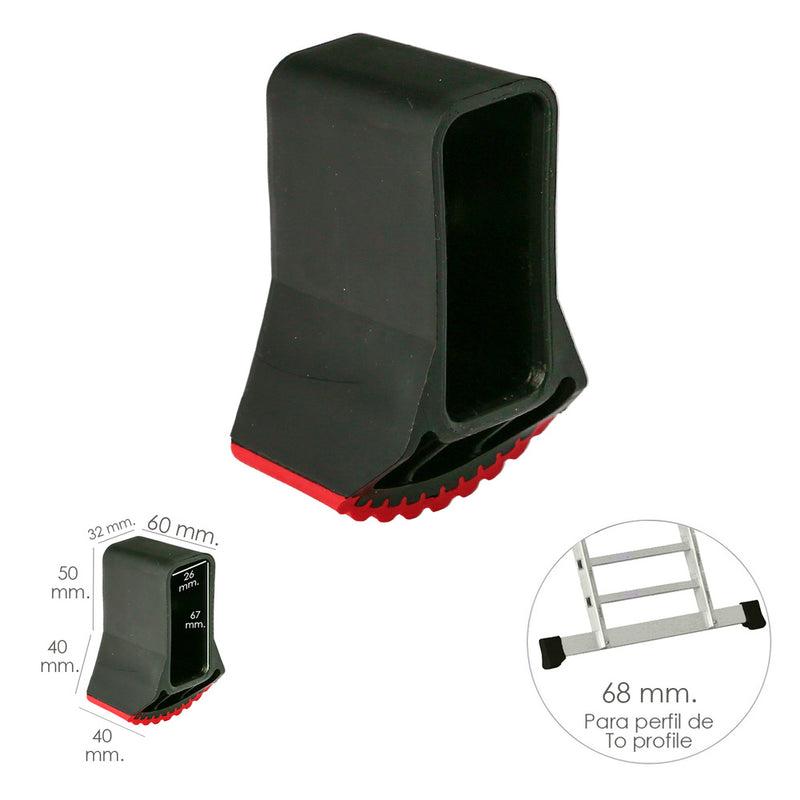 Contera escalera larguero aluminio industrial 10+10+10 / 9+9+9 / 7+7+7 peldaños version 2019