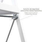 Escalera domestica acero 2 peldaños, escalerilla blanca