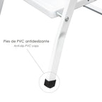 Escalera domestica acero 2 peldaños, escalerilla blanca