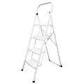 4-step domestic steel ladder, white stepladder