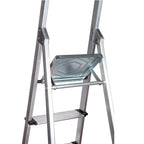 Escalera doméstica aluminio profesional 5 peldaños 12 cm grosor.