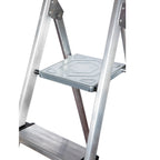 Escalera doméstica aluminio profesional 6 peldaños 12 cm grosor.