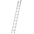 Escalera aluminio 1 tramo, 14 peldaños. Antideslizante, resistente.