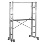 Mobile aluminum scaffolding maximum height 3 meters. Double ladder, step ladder, professional ladder, telescopic ladder,