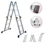 Multi-position aluminum ladder, 6 joints, 12 steps
