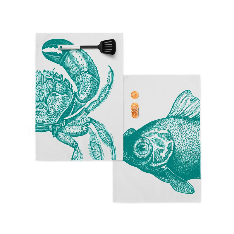 Blue sea Paño de cocina 2 ud 70x50 cm