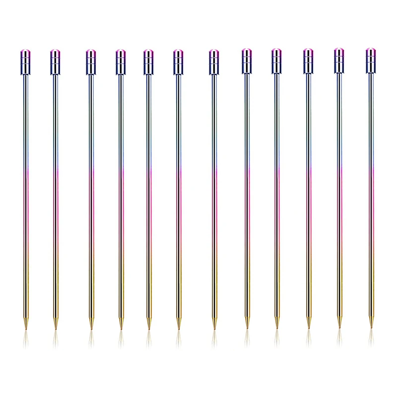 Set de 12 palillos de cóctel de acero inoxidable 11 cm · Reutilizables para aceitunas, frutas, Martini y decoración de bebidasPalillos de cóctelHome & Garden > Kitchen & Dining > Barware > Cocktail & Barware Tool Sets