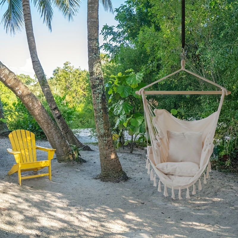 Silla hamaca para jardín con 2 cojinesHamacasFurniture > Outdoor Furniture > Outdoor Seating > Outdoor Chairs > Swing Chairs