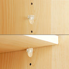 Soporte de plástico con anclaje metalico 5 ø mm para estanterias / estantes (caja 100 unidades)