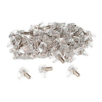 Soporte de plástico con anclaje metalico 5 ø mm para estanterias / estantes (caja 100 unidades)