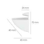 Soporte pelícano regulable para estante 1 / 20 mm blanco  (1 pieza)
