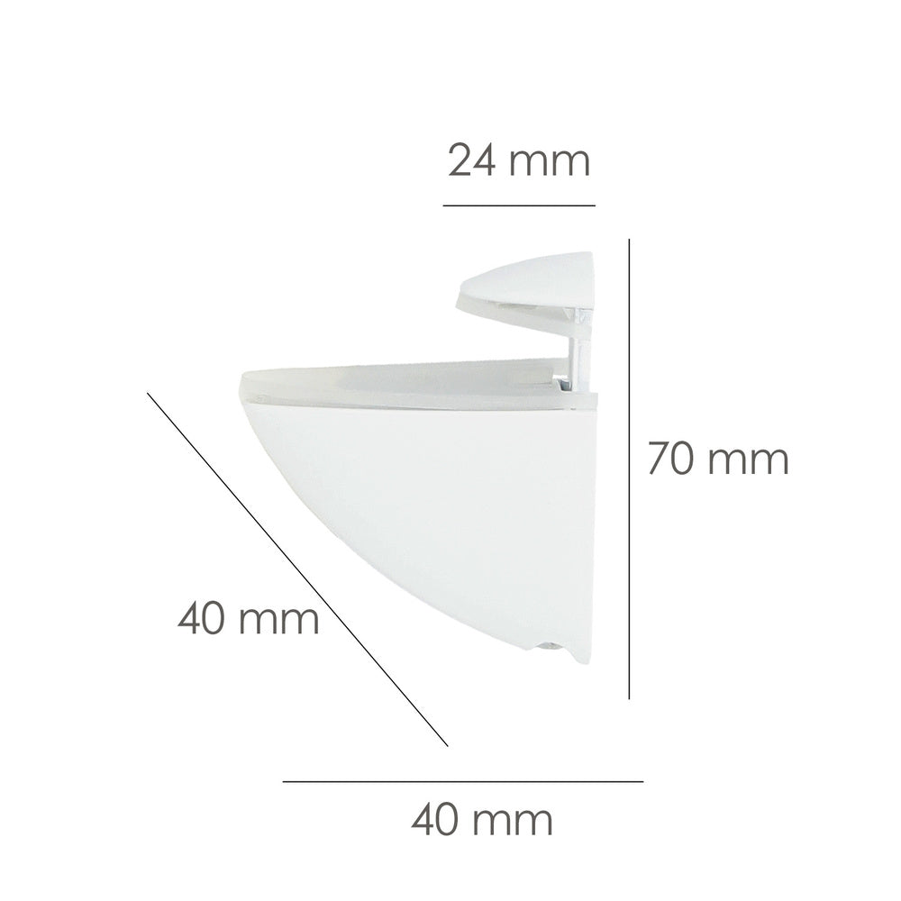Soporte pelícano regulable para estante 1 / 20 mm blanco  (1 pieza)