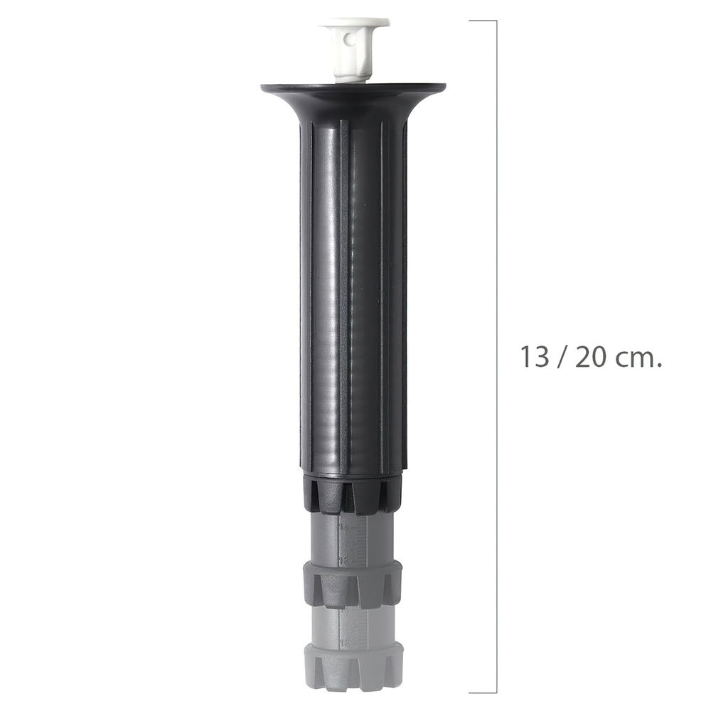 Adjustable fixed leg 13 / 20 cm black