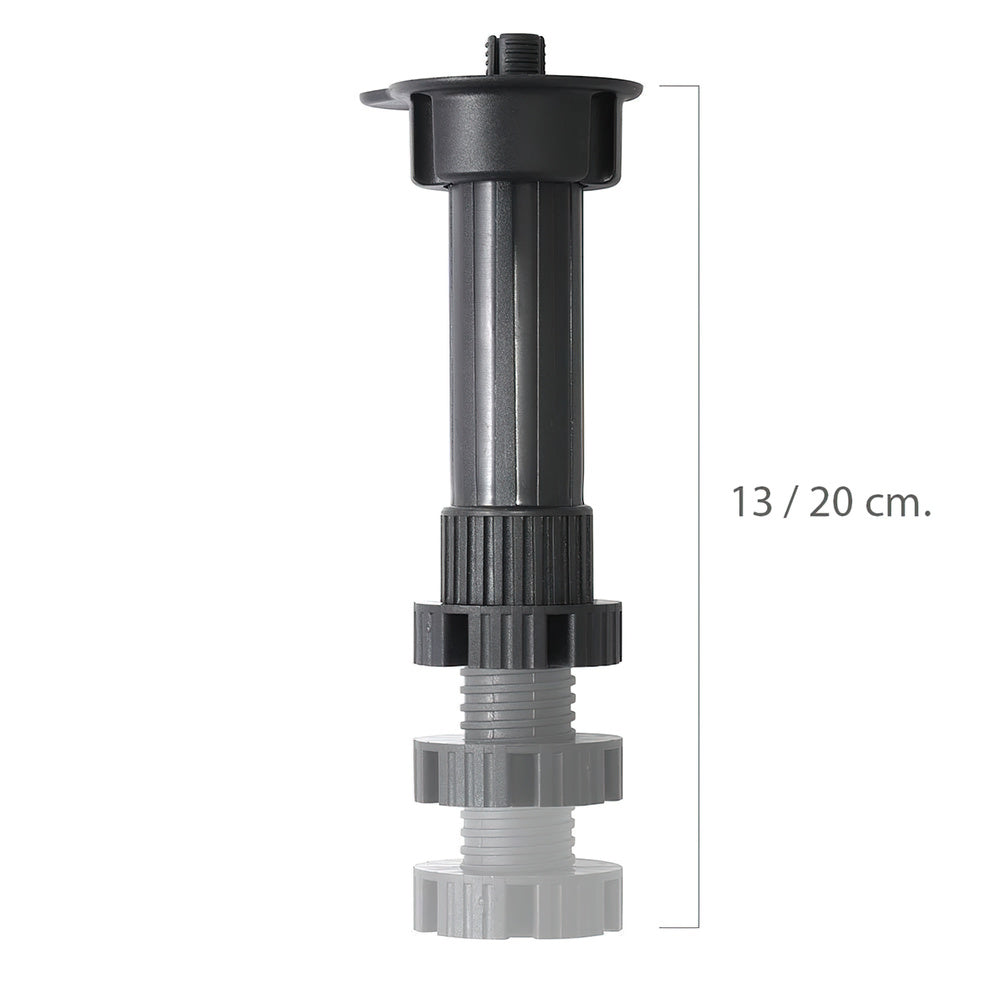 Adjustable detachable leg 13 / 20 cm black