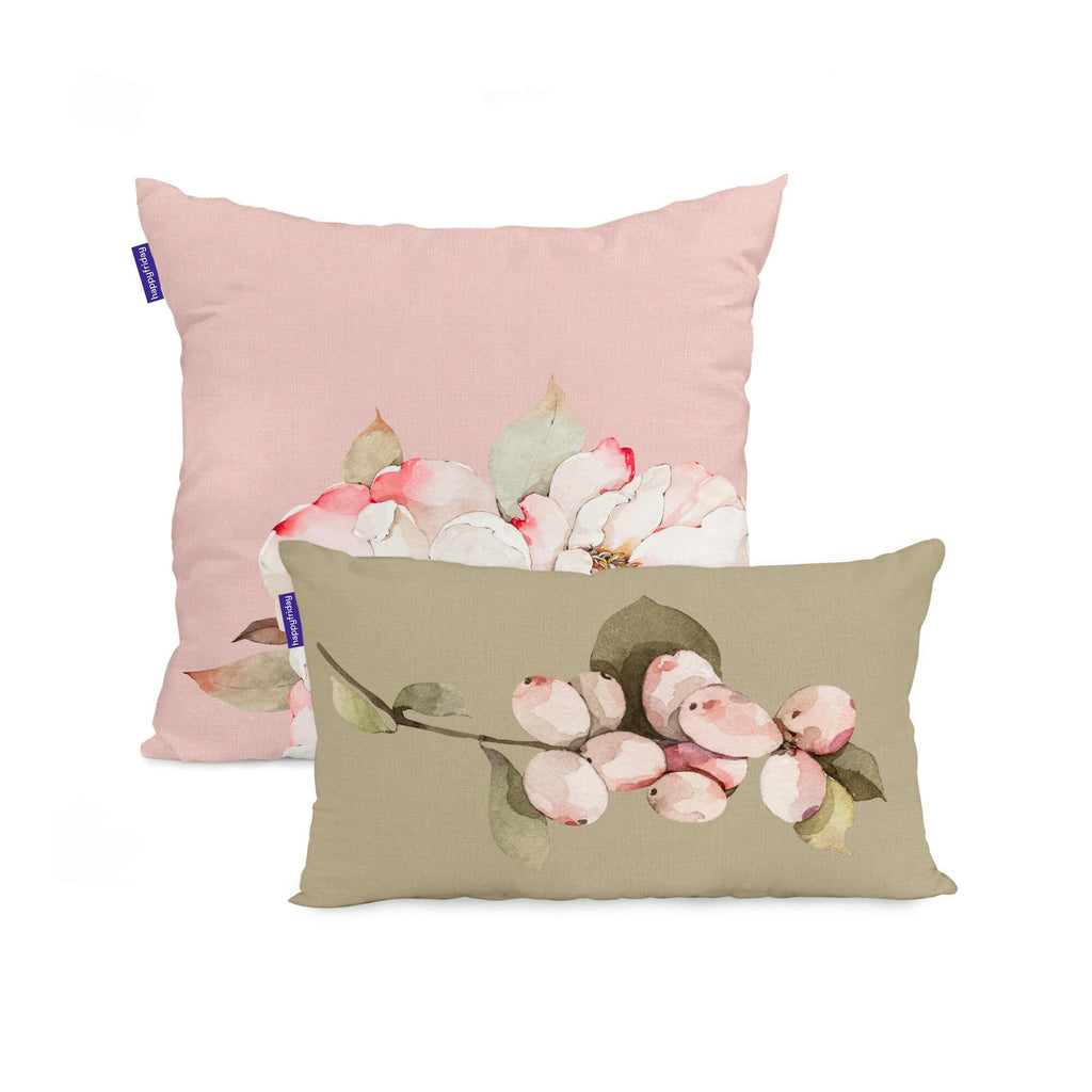 White peonies Cushion cover 50x50 + 50x30 cm