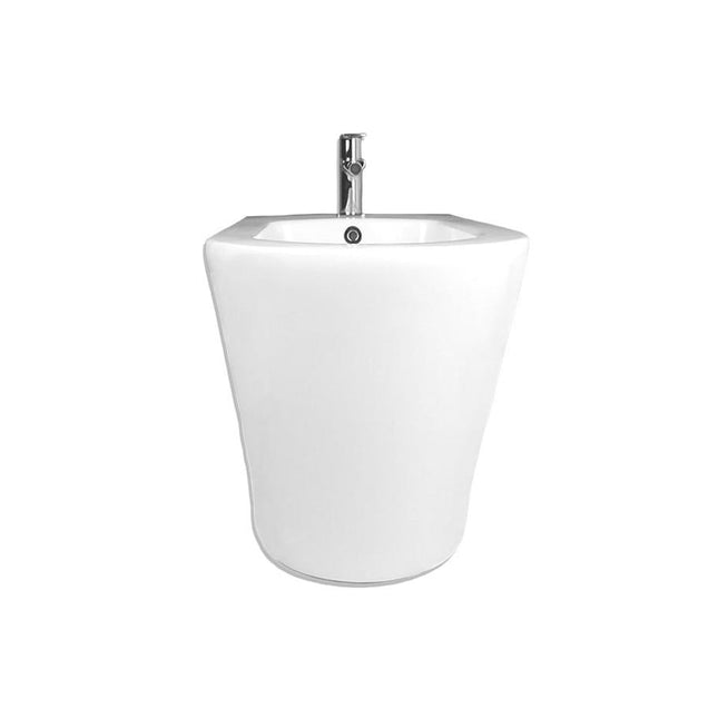 Bidé compacto enrasado a la pared cerámica blanca de baño | 3_BP