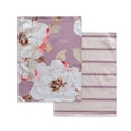 Pano de loiça com estampado de peónias brancas, conjunto com 2 unidades, 70x50 cm