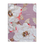Pano de loiça com estampado de peónias brancas, conjunto com 2 unidades, 70x50 cm