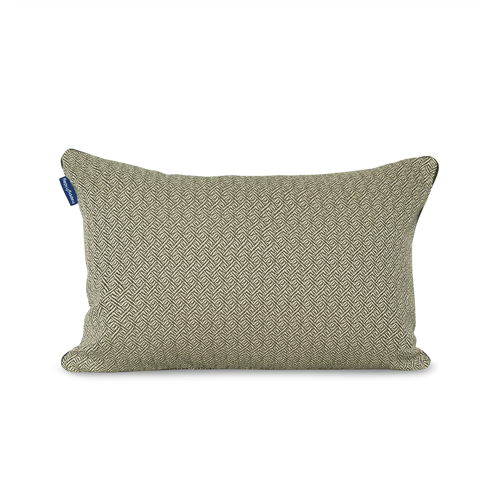 Herringbone Funda de cojín decorativo 60x40 cm Verde oliva