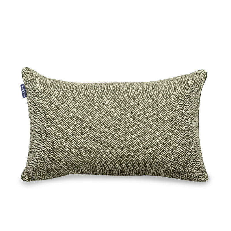 Herringbone Funda de cojín decorativo 60x40 cm Verde oliva