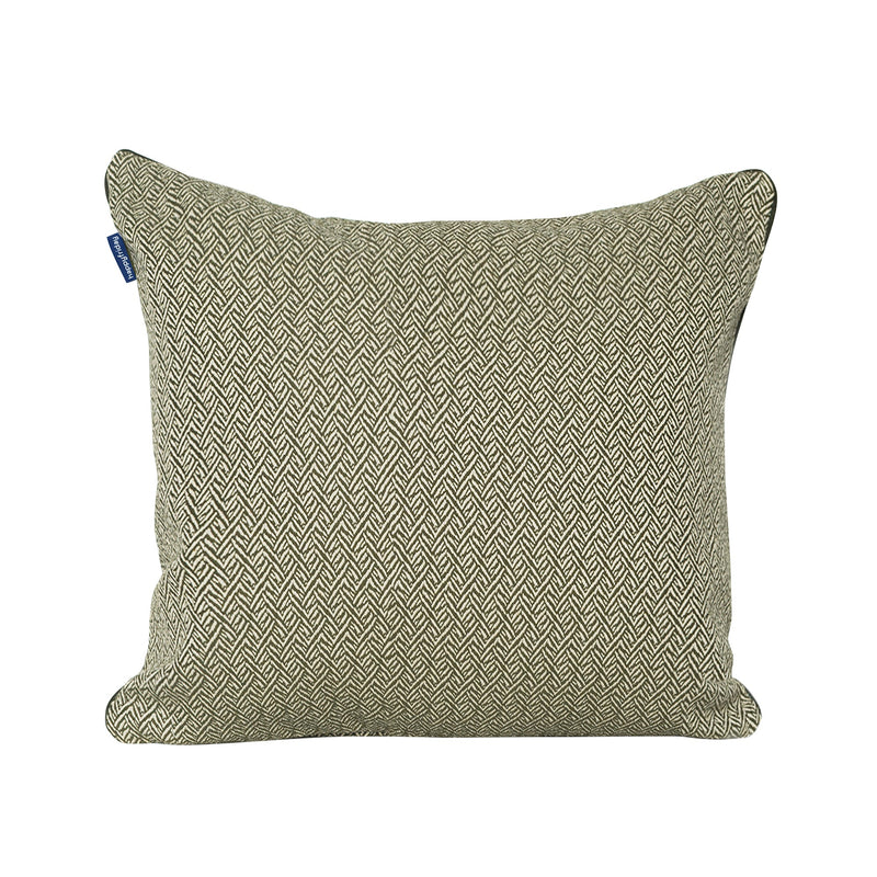 Herringbone Funda de cojín decorativo 50x50 cm Verde oliva