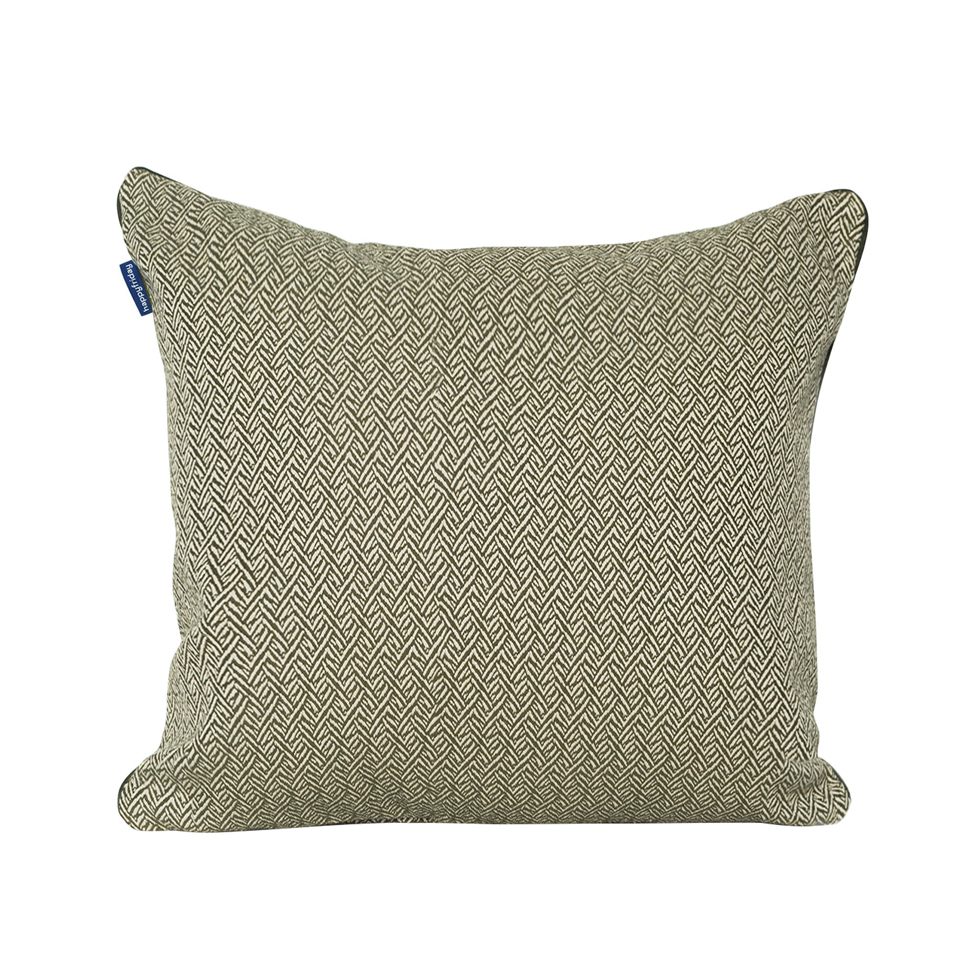 Herringbone Funda de cojín decorativo 50x50 cm Verde oliva