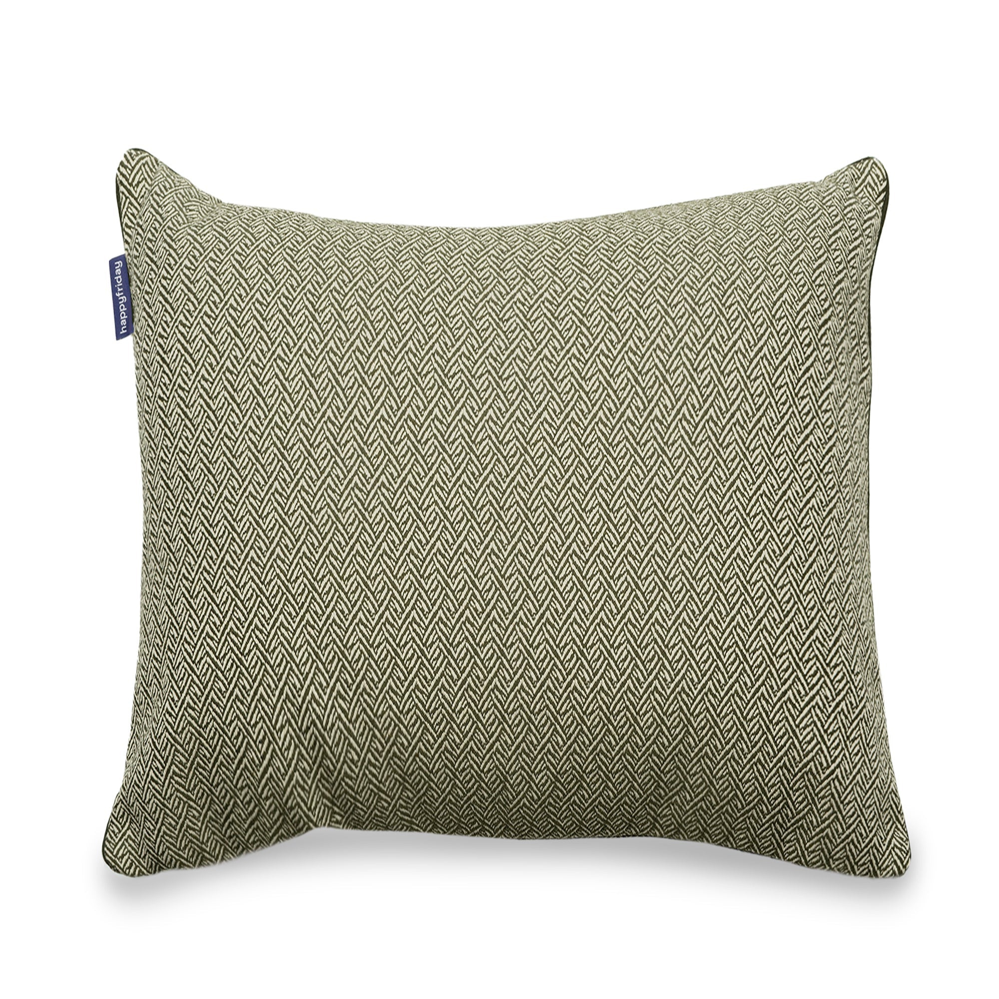 Herringbone Funda de cojín decorativo 50x50 cm Verde oliva