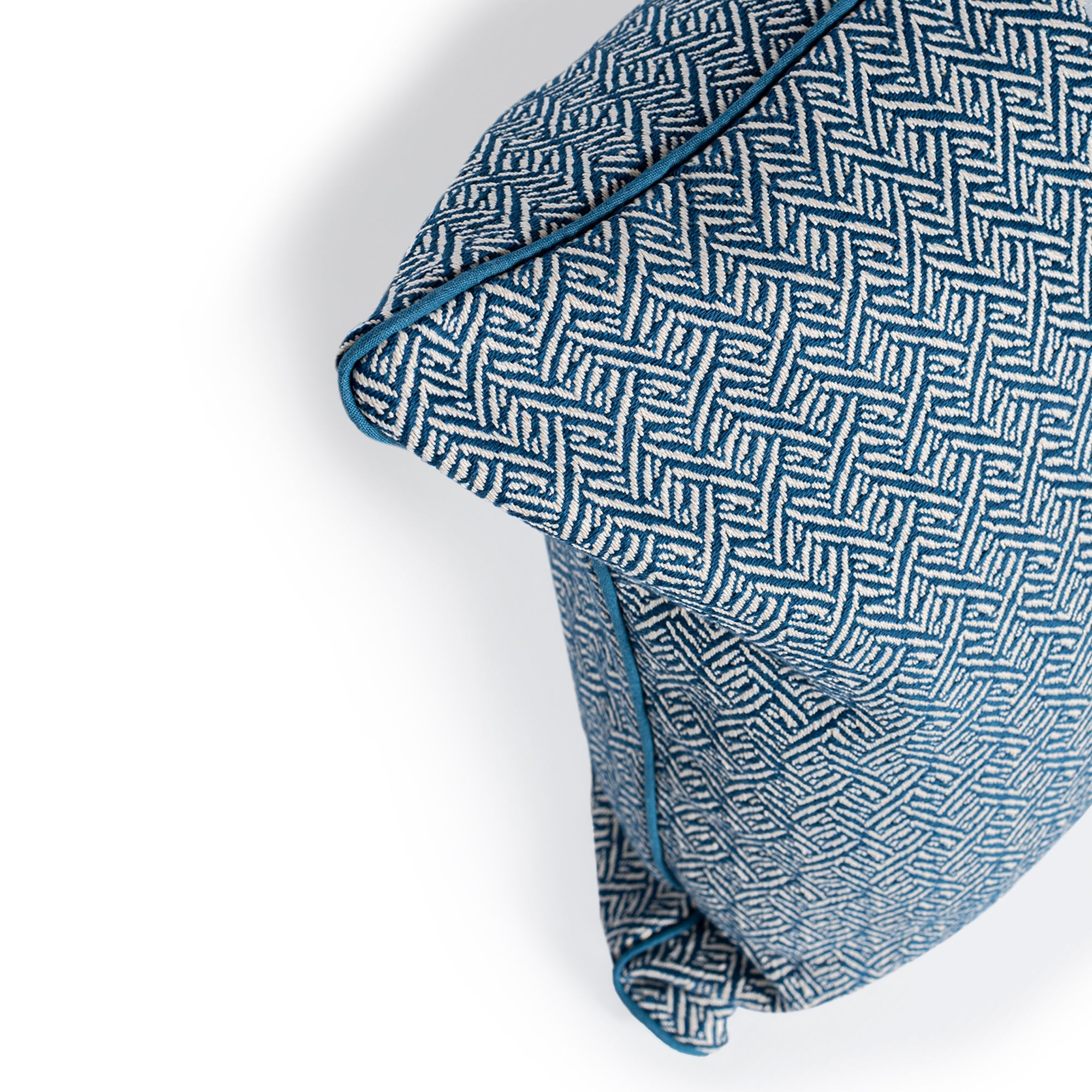 Herringbone Funda de cojín decorativo 60x40 cm Azul marino