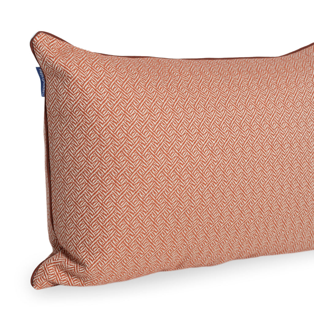 Herringbone Funda de cojín decorativo 60x40 cm Terracota
