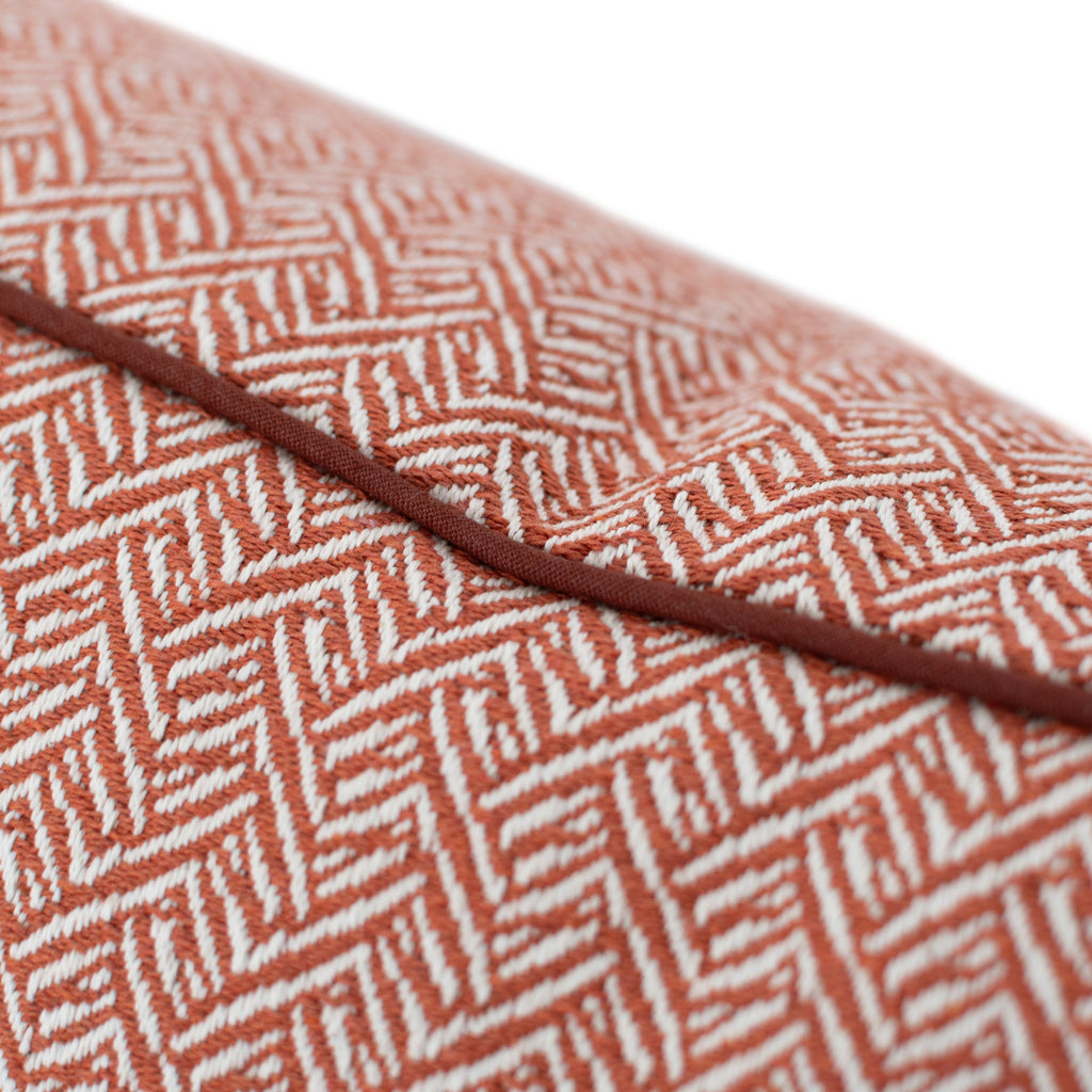 Herringbone Funda de cojín decorativo 60x40 cm Terracota