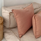 Herringbone Funda de cojín decorativo 50x50 cm Terracota